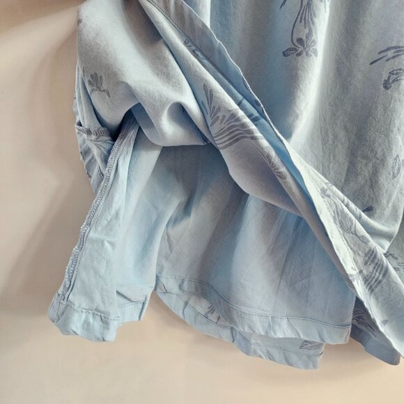 Organic Cotton Light Blue Sundress With Floral Patterns Womans Large Horny Toad - Picture 4 of 10